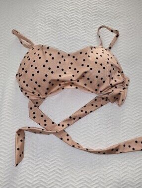 Shade & Shore sz 34B Multicolored Polka Dot Bikini Top Only Padded Underwire